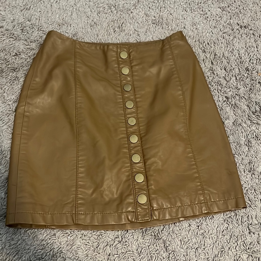 Free People faux leather skirt size 0